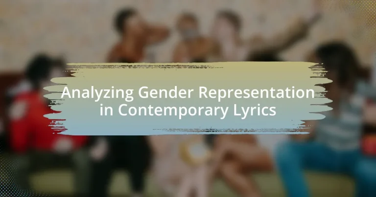Analyzing Gender Representation in Contemporary Lyrics