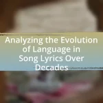 Analyzing the Evolution of Language in Song Lyrics Over Decades
