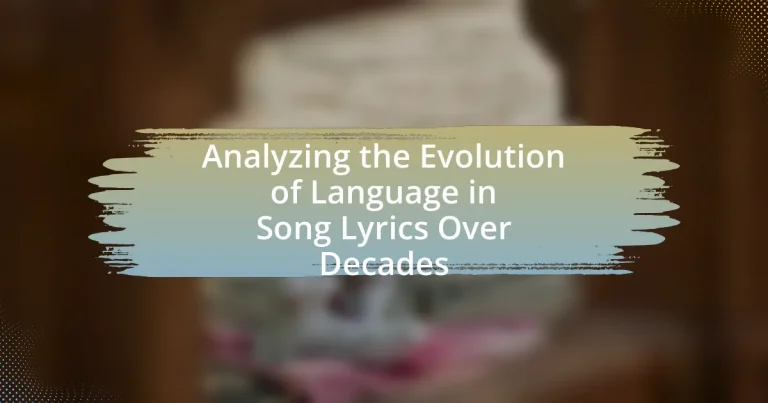 Analyzing the Evolution of Language in Song Lyrics Over Decades