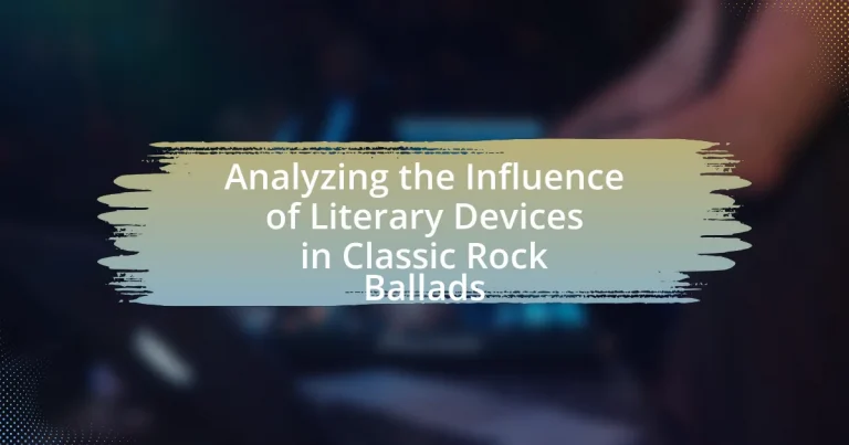 Analyzing the Influence of Literary Devices in Classic Rock Ballads