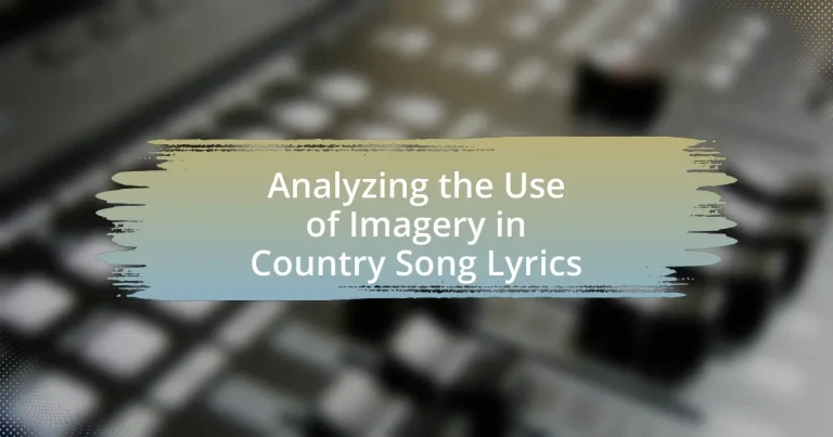 Analyzing the Use of Imagery in Country Song Lyrics