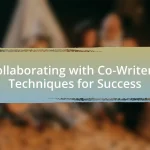 Collaborating with Co-Writers: Techniques for Success