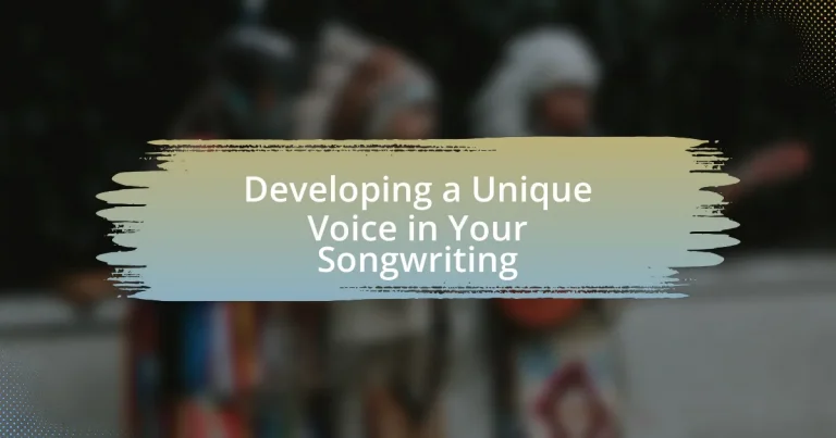 Developing a Unique Voice in Your Songwriting