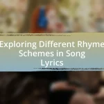 Exploring Different Rhyme Schemes in Song Lyrics