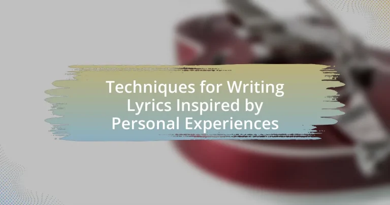 Techniques for Writing Lyrics Inspired by Personal Experiences