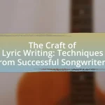 The Craft of Lyric Writing: Techniques from Successful Songwriters