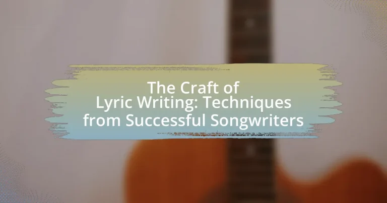 The Craft of Lyric Writing: Techniques from Successful Songwriters