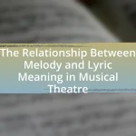 The Relationship Between Melody and Lyric Meaning in Musical Theatre