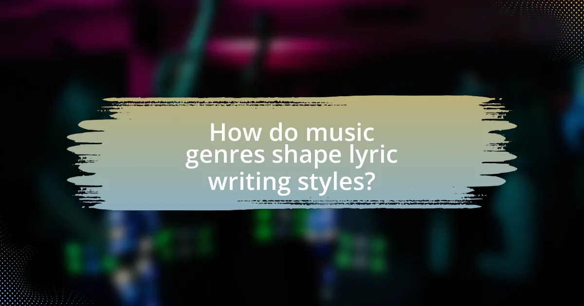 How do music genres shape lyric writing styles?