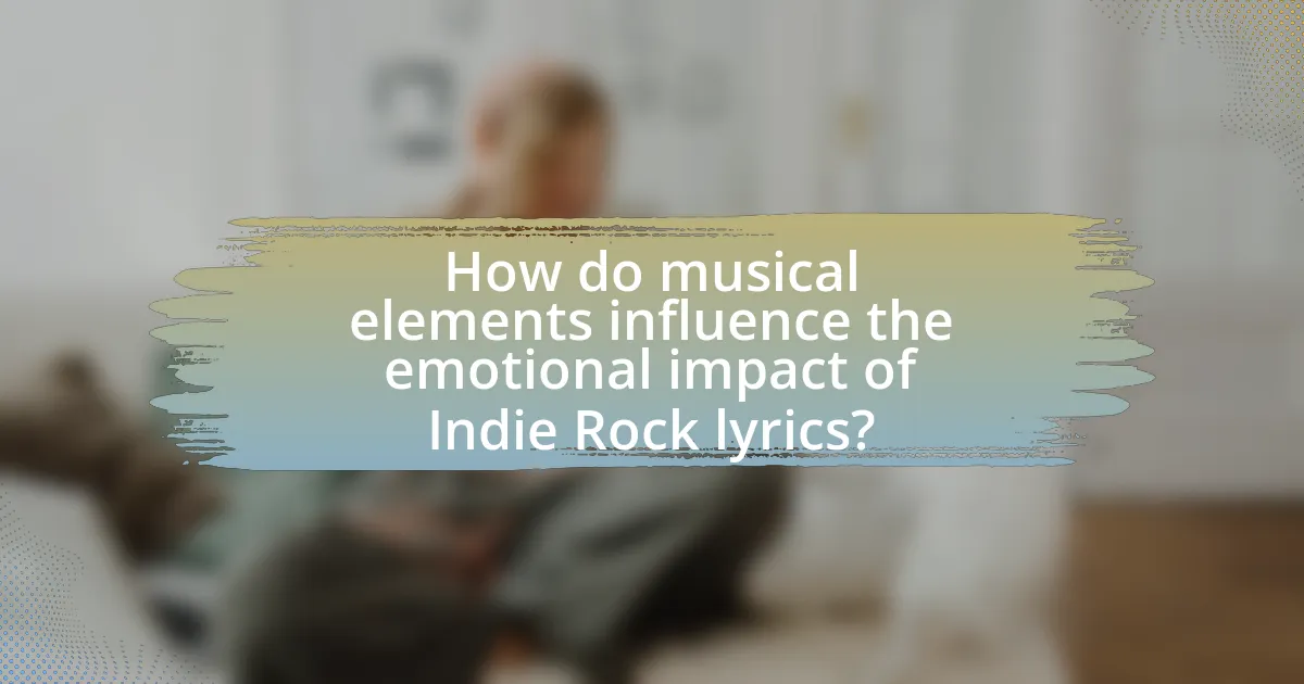 How do musical elements influence the emotional impact of Indie Rock lyrics?