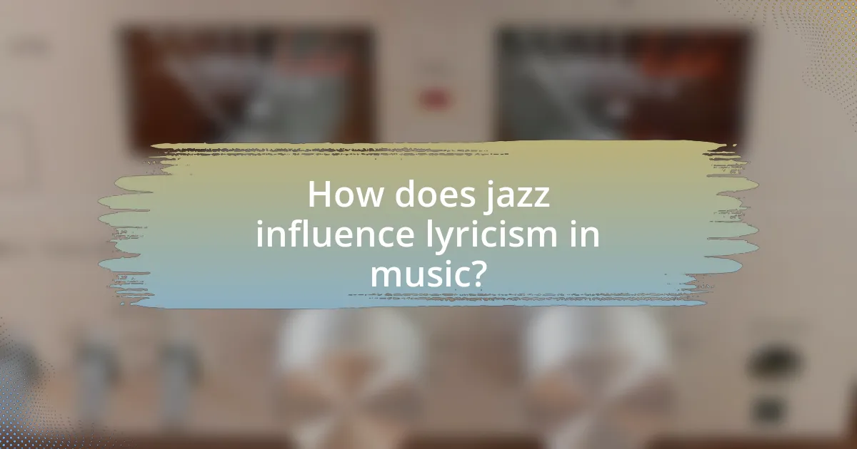 How does jazz influence lyricism in music?