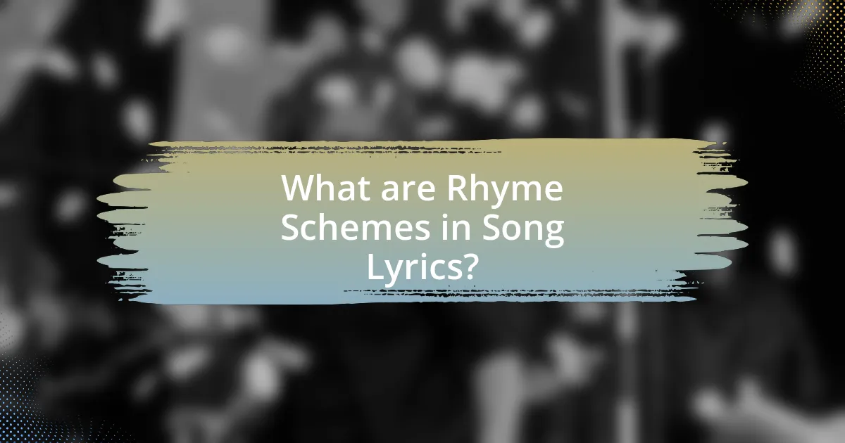 What are Rhyme Schemes in Song Lyrics?