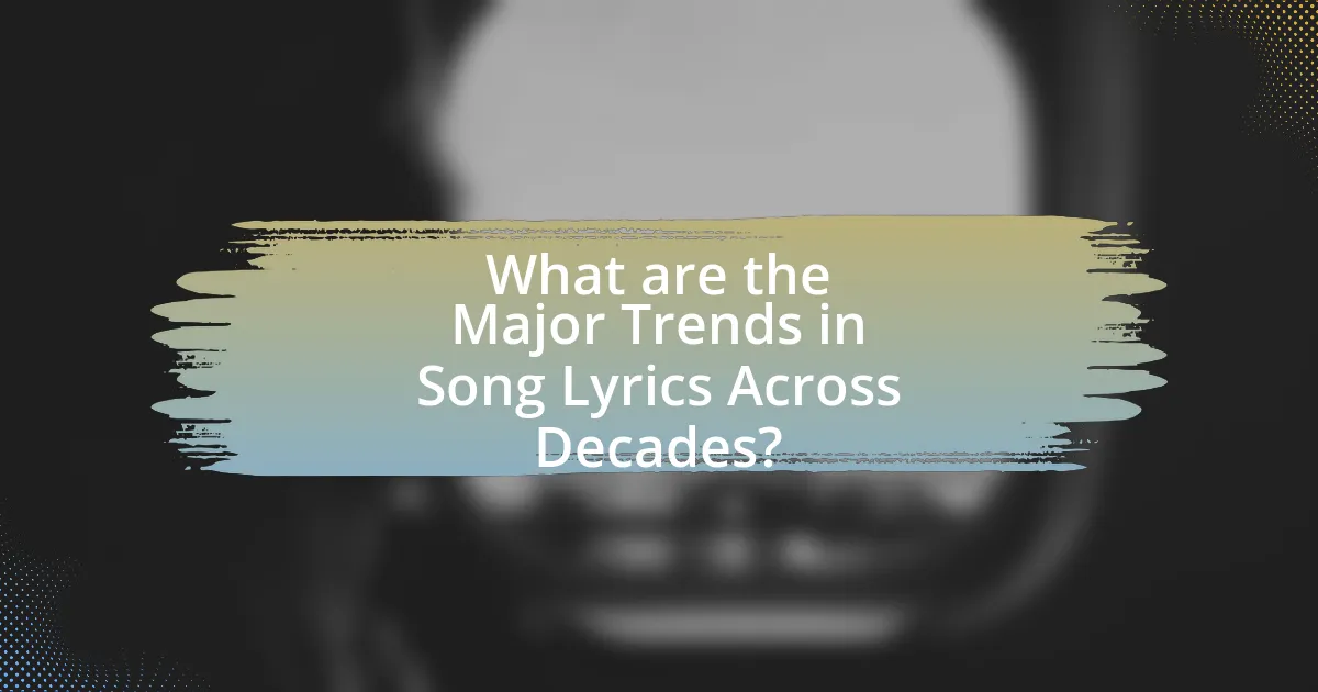 What are the Major Trends in Song Lyrics Across Decades?