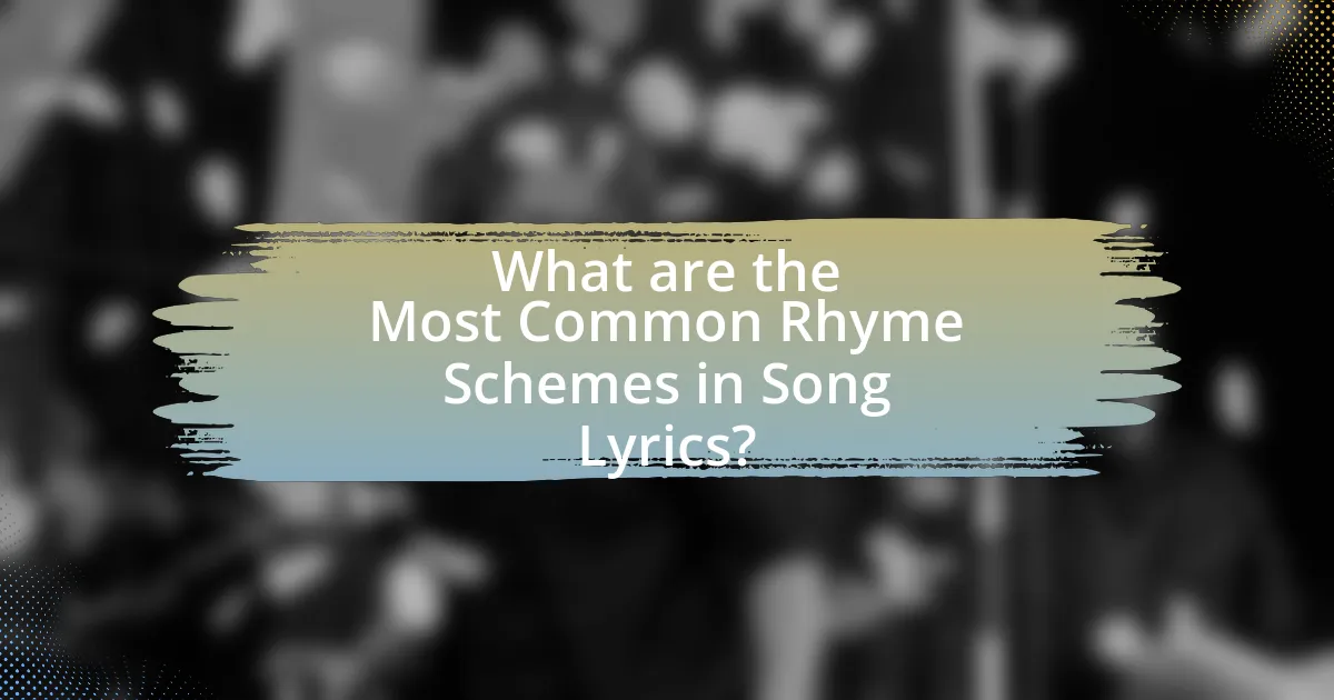 What are the Most Common Rhyme Schemes in Song Lyrics?