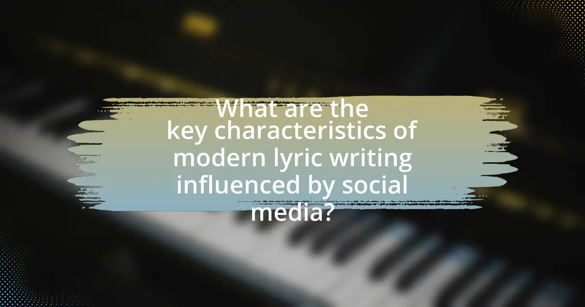 What are the key characteristics of modern lyric writing influenced by social media?