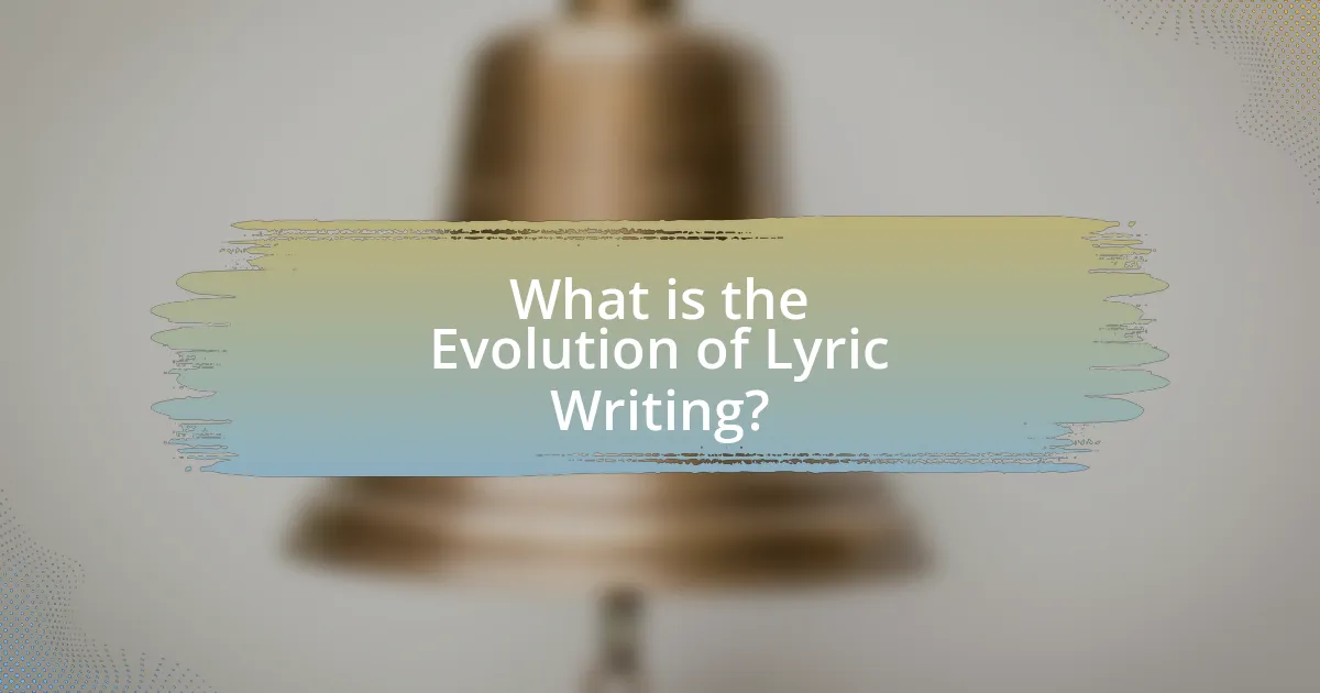 What is the Evolution of Lyric Writing?
