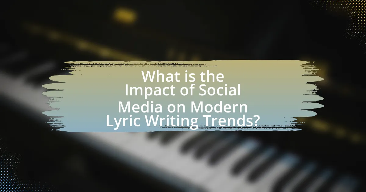 What is the Impact of Social Media on Modern Lyric Writing Trends?